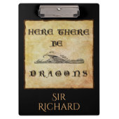 Hier zijn draken gepersonaliseerd klembord (Voorkant)