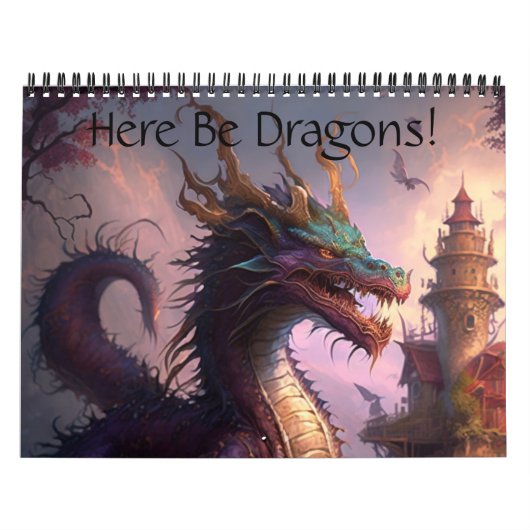 Hier zijn draken! kalender (Hoes)