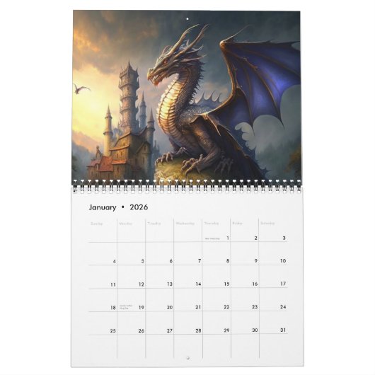 Hier zijn draken! kalender (Jan 2026)
