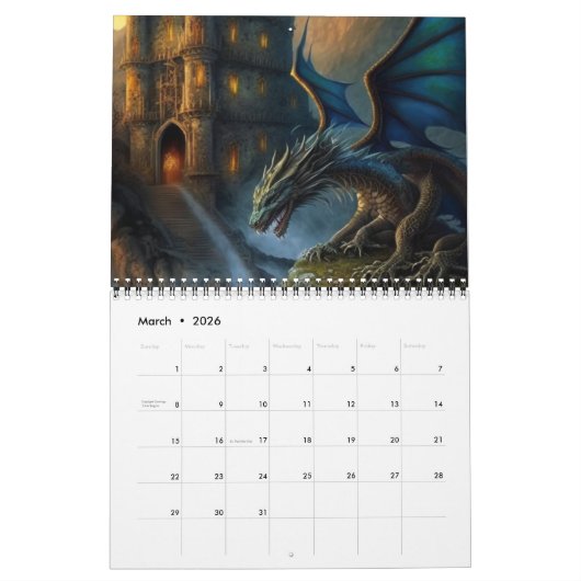 Hier zijn draken! kalender (Mar 2026)