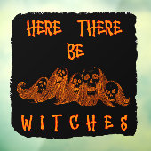 Hier zijn er heksen raamsticker (Vel 3)