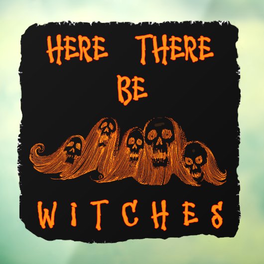 Hier zijn er heksen raamsticker (Vel 3)