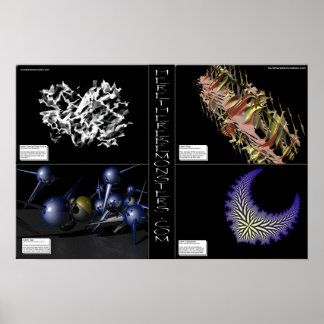 Hier zijn er monsters 4 pack poster