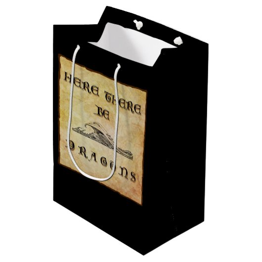 Hier zijn er tekenen medium cadeauzakje (Voorkant Gekanteld)