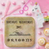 Hier zijn er tekenen papieren bordje (Feest)