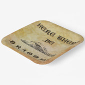 Hier zijn er tekenen papieren bordje (Gebogen)