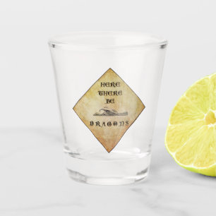 Hier zijn er tekenen shot glas