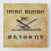 Hier zijn er tekenen vierkante klok (Voorkant)