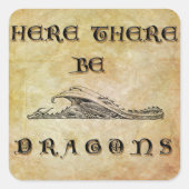 Hier zijn er tekenen vierkante sticker (Voorkant)