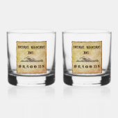 Hier zijn er tekenen whisky glas (Voorkant)