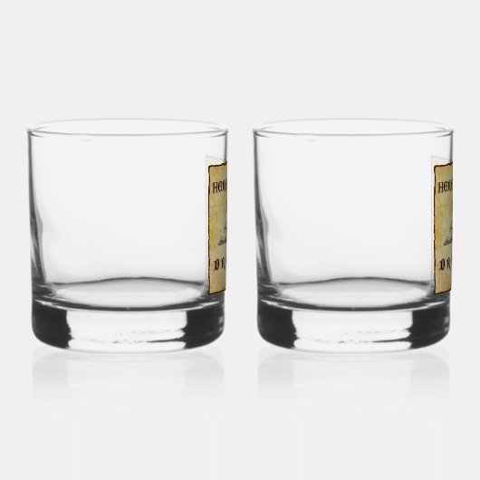 Hier zijn er tekenen whisky glas (Rechts)