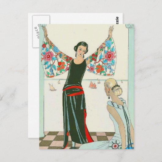 Hier zijn mijn wensen van George Barbier Briefkaart (Voorkant / Achterkant)