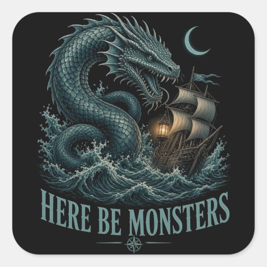 Hier Zijn Monsters Sticker (Voorkant)