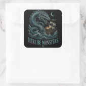 Hier Zijn Monsters Sticker (Tas)