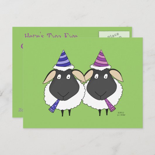 Hier zijn twee complimenten briefkaart (Voorkant / Achterkant)