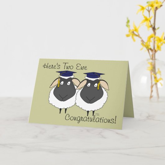 Hier zijn twee felicitaties! kaart (Gele Bloem)