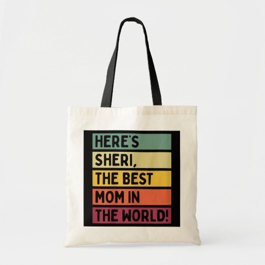 Hier zijn vrouwen Sheri de beste moeder ter wereld Tote Bag (Voorkant)