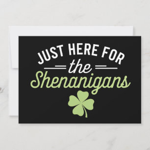 Hier zijn we voor de Shenanigans St Patrick's Day Kaart