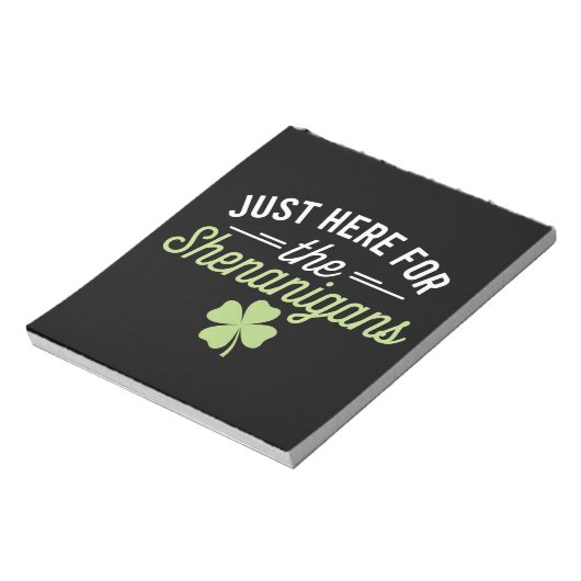 Hier zijn we voor de Shenanigans St Patrick's Day Notitieblok (Linkerzijde)