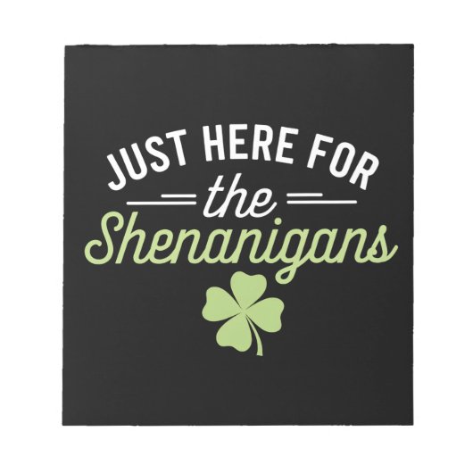 Hier zijn we voor de Shenanigans St Patrick's Day Notitieblok (Voorkant)