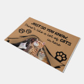 Hier zit een hoop katten in, binnenmat deurmat (Schuin)