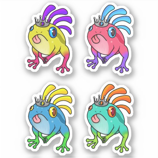 Hiërarchie kikkerstickers sticker (Voorkant)