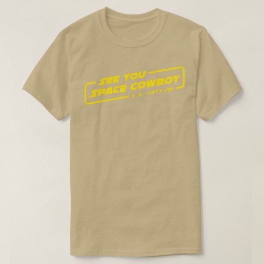 Hiermee kunt u tekst in de ruimte vastlopen t-shirt (Design voorkant)