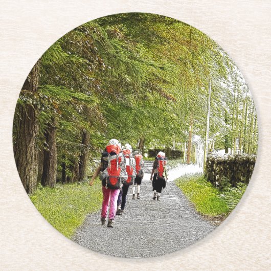 HIERMEE RONDE KARTONNEN ONDERZETTER (Voorkant)