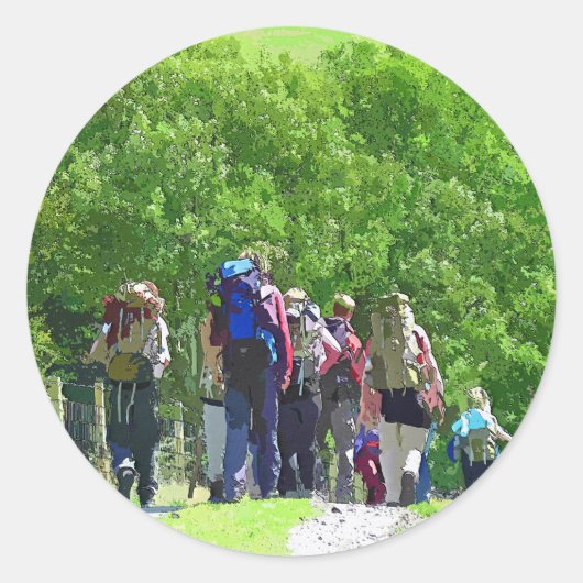 HIERMEE RONDE STICKER (Voorkant)