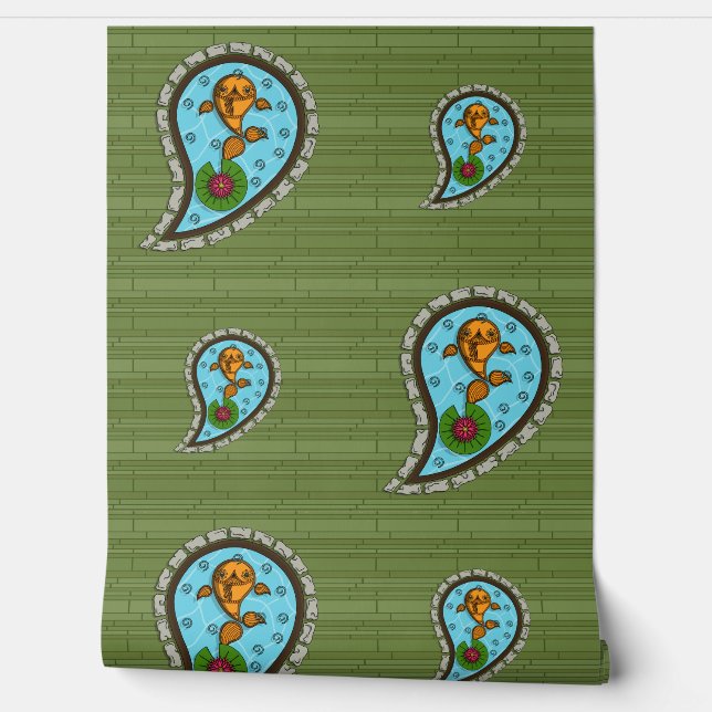 Hiermee schaalt u de goudvis behang (Afrollen)