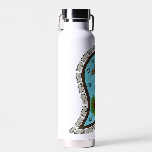 Hiermee schaalt u de goudvis waterfles (Voorkant)