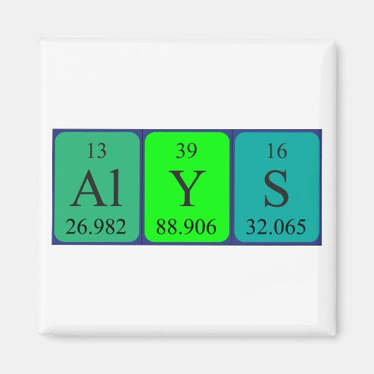 Hiermee wordt een periodieke tabelnaam magneet toe (Voorkant)