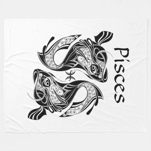 Hiermee wordt het symbool visdierentuin en -teken  fleece deken (Voorkant (Horizontaal))