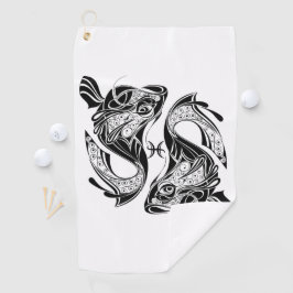 Hiermee wordt het symbool visdierentuin en -teken  golfhanddoek