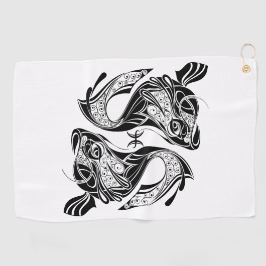 Hiermee wordt het symbool visdierentuin en -teken  golfhanddoek (Horizontaal)