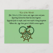 Hiermee wordt het wiel van de tijd gecentreerd briefkaart (Voorkant)