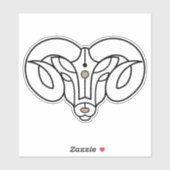 Hiermee wordt het zwarte astrologische symbool van sticker (Vel)