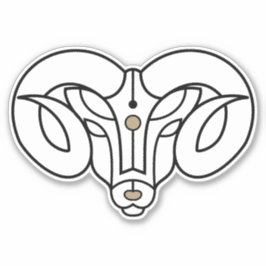 Hiermee wordt het zwarte astrologische symbool van sticker