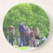 HIERMEE ZANDSTEEN ONDERZETTER (Voorkant)