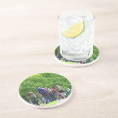 HIERMEE ZANDSTEEN ONDERZETTER (Zijkant)