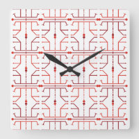 Hiëroglief Abstract Patroon Wandklok