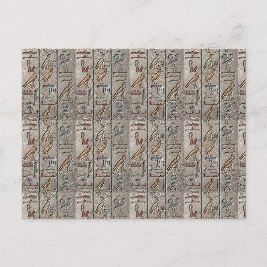 Hiëroglief Oud Egypte Taal Gegraveerde Tekst Briefkaart (Voorkant)
