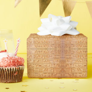 Hiëroglief Oud Egypte Taal Gegraveerde Tekst Cadeaupapier