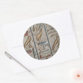 Hiëroglief Oud Egypte Taal Gegraveerde Tekst Ronde Sticker (Envelop)