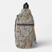 Hiëroglief Oud Egypte Taal Gegraveerde Tekst Sling Bag (Voorkant)