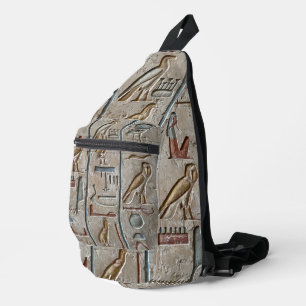 Hiëroglief Oud Egypte Taal Gegraveerde Tekst Sling Bag