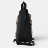 Hiëroglief Oud Egypte Taal Gegraveerde Tekst Sling Bag (Achterkant)