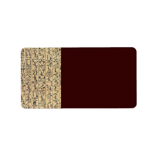 hiërogliefen adreslabel etiket (Voorkant)