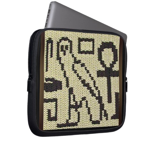 Hiërogliefen Artisan Haakprint Elektronica Tas (Voorkant Rechts)