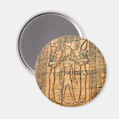 Hiërogliefen in de Edfu-tempel, Egypte Magneet (Voorkant / Achterkant)